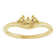 Family Stackable V Ring Mounting in 18 Karat Yellow Gold for Round Stone