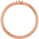 Family Stackable V Ring Mounting in 18 Karat Rose Gold for Round Stone