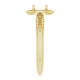 Halo Style Knife Edge Engagement Ring Mounting in 18 Karat Yellow Gold for Round Stone