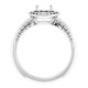 Halo Style Knife Edge Engagement Ring Mounting in 10 Karat White Gold for Round Stone