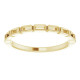 Accented Anniversary Band Mounting in 18 Karat Yellow Gold for Straight baguette Stone
