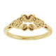 Celtic Inspired Solitaire Ring Mounting in 18 Karat Yellow Gold for Oval Stone