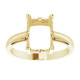 Scroll Setting® Solitaire Ring Mounting in 18 Karat Yellow Gold for Emerald Stone