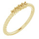 Family Rope Ring Mounting in 18 Karat Yellow Gold for Round Stone