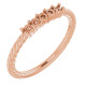 Family Rope Ring Mounting in 18 Karat Rose Gold for Round Stone