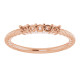 Family Rope Ring Mounting in 18 Karat Rose Gold for Round Stone