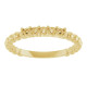 Family Beaded Ring Mounting in 10 Karat Yellow Gold for Round Stone