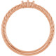 Family Rope Ring Mounting in 10 Karat Rose Gold for Round Stone