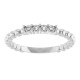 Family Beaded Ring Mounting in 18 Karat White Gold for Round Stone