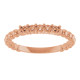 Family Beaded Ring Mounting in 18 Karat Rose Gold for Round Stone