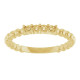 Family Beaded Ring Mounting in 18 Karat Yellow Gold for Round Stone