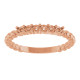 Family Beaded Ring Mounting in 10 Karat Rose Gold for Round Stone