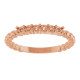 Family Beaded Ring Mounting in 10 Karat Rose Gold for Round Stone