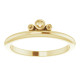 Family Crown Ring Mounting in 10 Karat Yellow Gold for Round Stone
