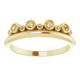 Family Crown Ring Mounting in 18 Karat Yellow Gold for Round Stone