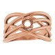 Solitaire Criss Cross Ring Mounting in 10 Karat Rose Gold for Round Stone