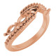 Family Bypass Ring Mounting in 18 Karat Rose Gold for Marquise Stone