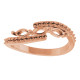 Family Bypass Ring Mounting in 10 Karat Rose Gold for Marquise Stone