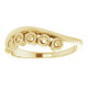 Family Freeform Ring Mounting in 10 Karat Yellow Gold for Round Stone