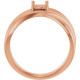 Solitaire Criss Cross Ring Mounting in 18 Karat Rose Gold for Round Stone