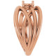 Solitaire Criss Cross Ring Mounting in 18 Karat Rose Gold for Round Stone