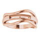 Family Freeform Ring Mounting in 18 Karat Rose Gold for Straight baguette Stone