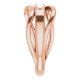 Family Freeform Ring Mounting in 18 Karat Rose Gold for Straight baguette Stone