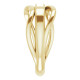 Family Freeform Ring Mounting in 10 Karat Yellow Gold for Straight baguette Stone