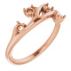 Family Branch Ring Mounting in 18 Karat Rose Gold for Round Stone