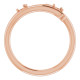 Family Branch Ring Mounting in 10 Karat Rose Gold for Round Stone