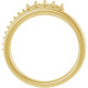 Family Negative Space Ring Mounting in 10 Karat Yellow Gold for Straight baguette Stone