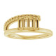 Family Negative Space Ring Mounting in 10 Karat Yellow Gold for Straight baguette Stone