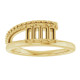 Family Negative Space Ring Mounting in 18 Karat Yellow Gold for Straight baguette Stone