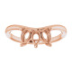 Family Ring Mounting in 18 Karat Rose Gold for Pear shape Stone
