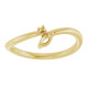 Family Ring Mounting in 10 Karat Yellow Gold for Marquise Stone