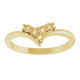 Family V Ring Mounting in 10 Karat Yellow Gold for Round Stone