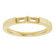 Family Stackable Ring Mounting in 10 Karat Yellow Gold for Straight baguette Stone