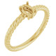 Family Rope Ring Mounting in 18 Karat Yellow Gold for Oval Stone