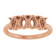 Family Rope Ring Mounting in 10 Karat Rose Gold for Oval Stone