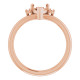 Accented Heart Ring Mounting in 10 Karat Rose Gold for Heart shape Stone