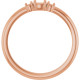 Stackable Ring Mounting in 10 Karat Rose Gold for Oval Stone