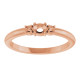 Stackable Ring Mounting in 10 Karat Rose Gold for Oval Stone