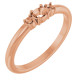 Stackable Ring Mounting in 18 Karat Rose Gold for Oval Stone