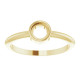 Rose Cut Stackable Ring Mounting in 18 Karat Yellow Gold for Round Stone