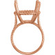 Rope Ring Mounting in 18 Karat Rose Gold for Round Stone