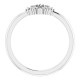 Family Beaded Circle Ring Mounting in 10 Karat White Gold for Round Stone