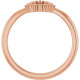 Family Beaded Circle Ring Mounting in 18 Karat Rose Gold for Round Stone