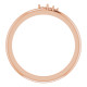 Graduated Stackable Ring Mounting in 18 Karat Rose Gold for Round Stone