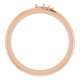 Graduated Stackable Ring Mounting in 10 Karat Rose Gold for Round Stone