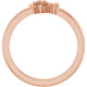 Flower Ring Mounting in 18 Karat Rose Gold for Round Stone